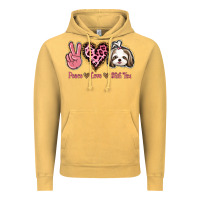 Vintage Mustard Peace Love Shih Tzu Vintage Hoodie - Bettercallsaul