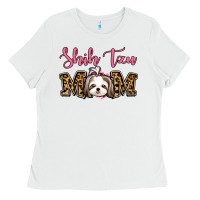 White Shih Tzu Mom Ladies Tee - Jasminsmagicworld