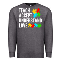Charcoal Heather Teach Accept Understand Love Premium Sweatshirt - CowhideDigitalArt