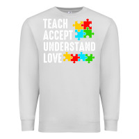 Dove Grey Teach Accept Understand Love Premium Sweatshirt - CowhideDigitalArt