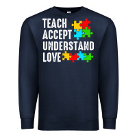 Navy Teach Accept Understand Love Premium Sweatshirt - CowhideDigitalArt