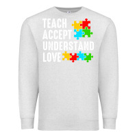 Oatmeal Heather Teach Accept Understand Love Premium Sweatshirt - CowhideDigitalArt
