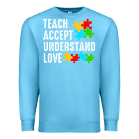 Ocean Blue Teach Accept Understand Love Premium Sweatshirt - CowhideDigitalArt