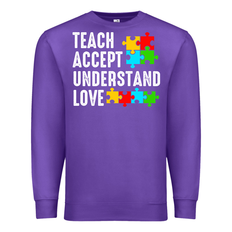 Teach Accept Understand Love Premium Sweatshirt by CowhideDigitalArt | Teevron