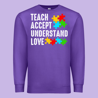 Teach Accept Understand Love Premium Sweatshirt Designed By Cowhidedigitalart