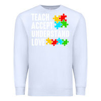 White Teach Accept Understand Love Premium Sweatshirt - CowhideDigitalArt