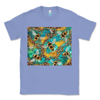 Colony Blue honeycomb and bees with leopard Classic Tee - Artiststas