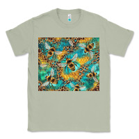 Matcha honeycomb and bees with leopard Classic Tee - Artiststas