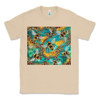 Mushroom honeycomb and bees with leopard Classic Tee - Artiststas