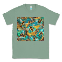 Sage honeycomb and bees with leopard Classic Tee - Artiststas