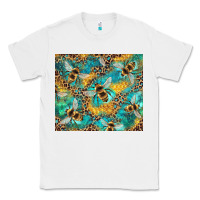 White honeycomb and bees with leopard Classic Tee - Artiststas