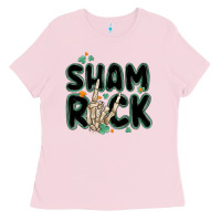 Bubblegum Pink sham rock Ladies Tee - MaliasSmallBusiness