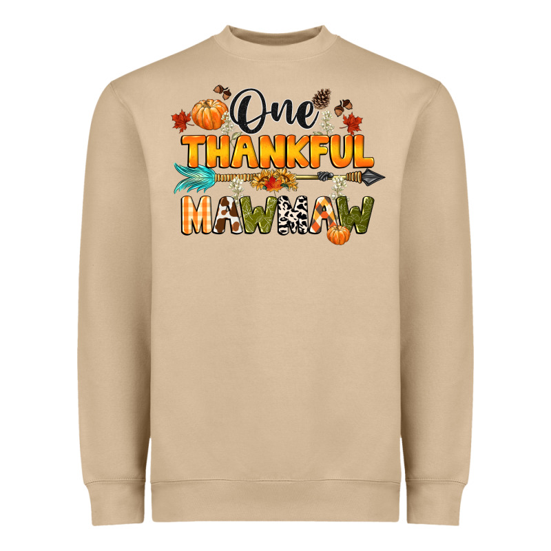 One Thankful Mawmaw Heavyweight Sweatshirt by CowGirlArtShop | Teevron