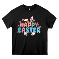 Black happy easter Heavy Core Tee - MaliasSmallBusiness