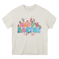 Cream happy easter Heavy Core Tee - MaliasSmallBusiness