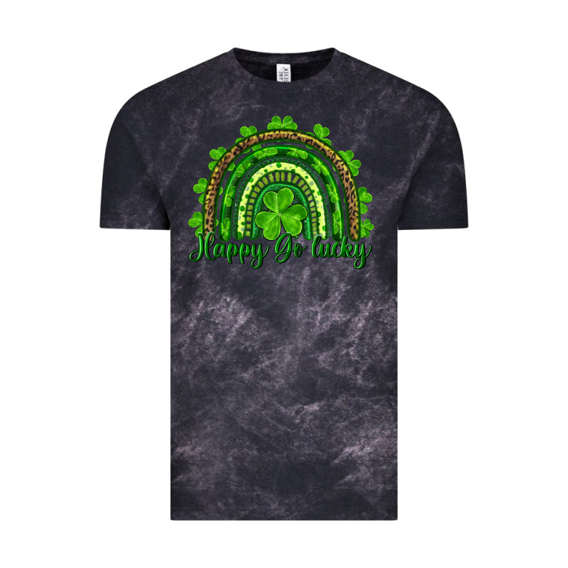 Saint Patricks Day Happy Go Lucky Rainbow Vintage Tee by RanaPortraitStore | Teevron