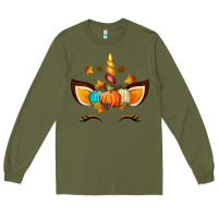 Army Green Unicorn Fall Long Sleeve Tee - texasbilliewilder