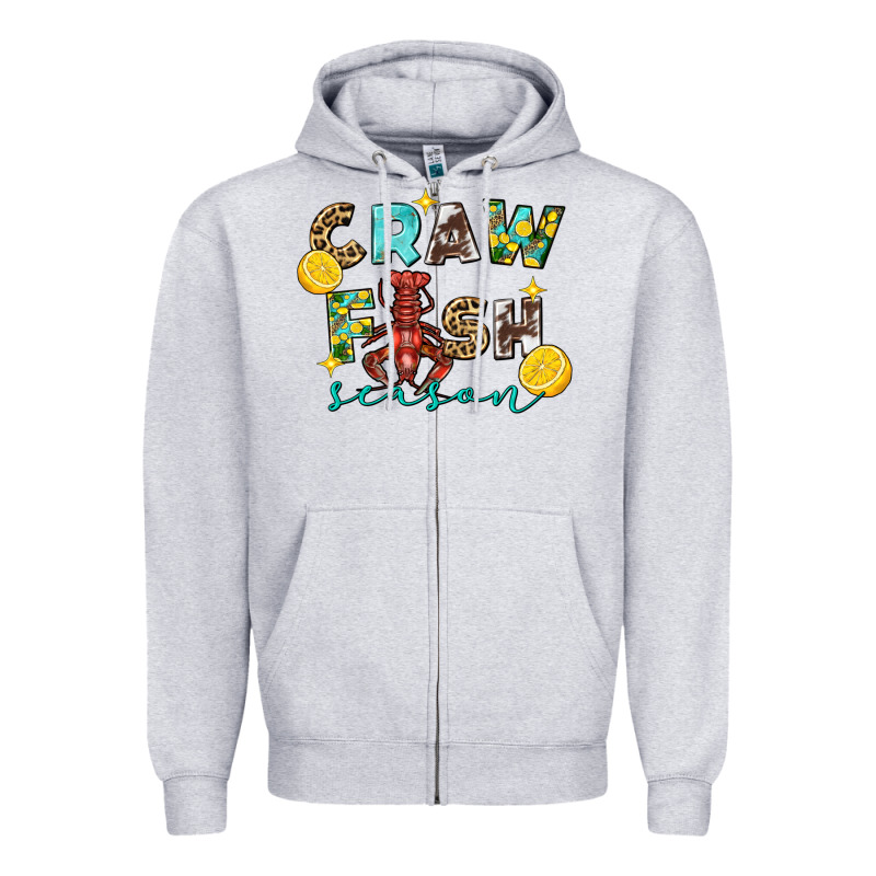 Crawfish Season Zipper Hoodie by FaDigitalArtStudio | Teevron