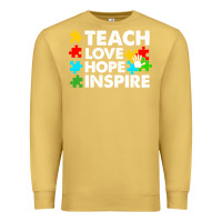 Antique Gold Teach Love Hope Inspire Premium Sweatshirt - CowhideDigitalArt