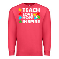 Cardinal Teach Love Hope Inspire Premium Sweatshirt - CowhideDigitalArt