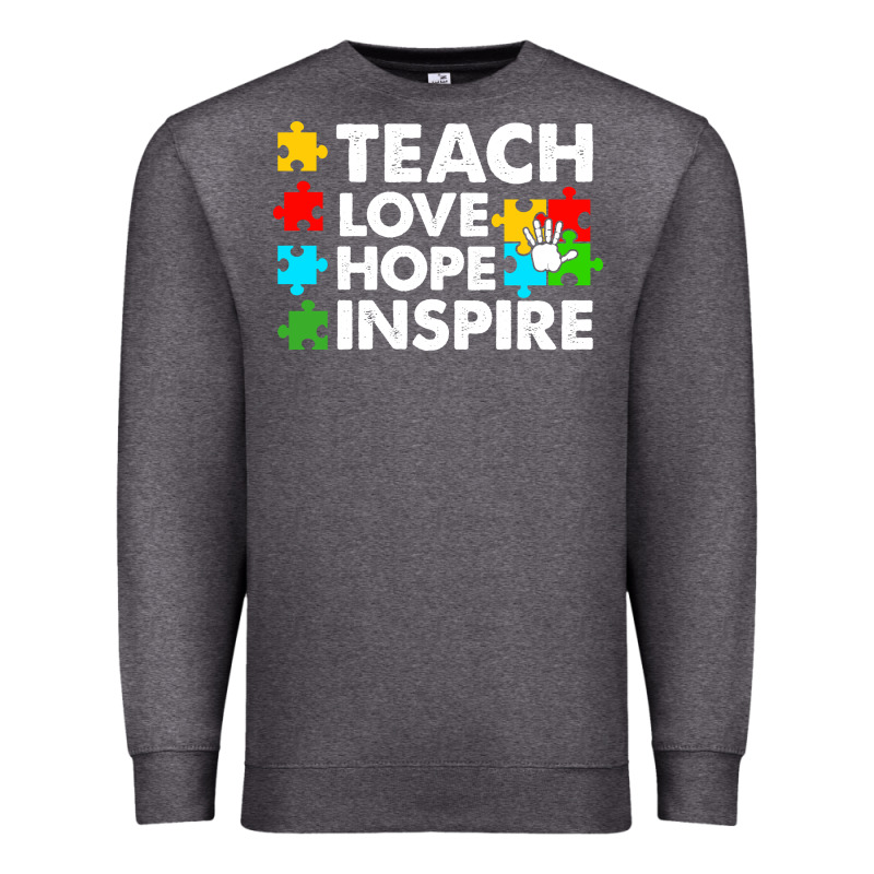Teach Love Hope Inspire Premium Sweatshirt by CowhideDigitalArt | Teevron