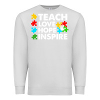 Dove Grey Teach Love Hope Inspire Premium Sweatshirt - CowhideDigitalArt