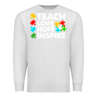 Oatmeal Heather Teach Love Hope Inspire Premium Sweatshirt - CowhideDigitalArt