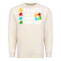 Sandshell Teach Love Hope Inspire Premium Sweatshirt - CowhideDigitalArt