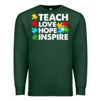 Sports Green Teach Love Hope Inspire Premium Sweatshirt - CowhideDigitalArt