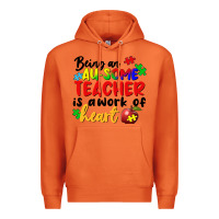 Carrot Being an au some teacher is a work of the heart Premium Hoodie - FaDigitalArtStudio