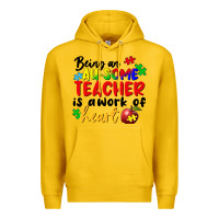 Lemon Being an au some teacher is a work of the heart Premium Hoodie - FaDigitalArtStudio