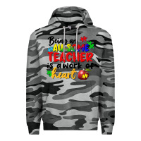 Slate Camo Being an au some teacher is a work of the heart Premium Hoodie - FaDigitalArtStudio