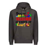 Smoke Being an au some teacher is a work of the heart Premium Hoodie - FaDigitalArtStudio