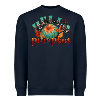 Navy hello pumpkin Heavyweight Sweatshirt - CowGirlArtShop