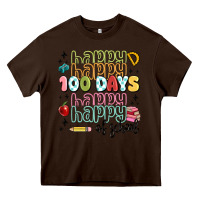 Chocolate Brown 100 days of school Heavy Core Tee - MaliasSmallBusiness