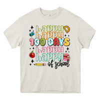 Cream 100 days of school Heavy Core Tee - MaliasSmallBusiness