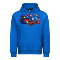 Cobalt red white and boom Urban Hoodie - Artiststas