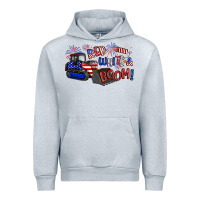 Heather Grey red white and boom Urban Hoodie - Artiststas
