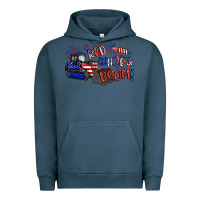 Pigment Midnight Navy red white and boom Urban Hoodie - Artiststas