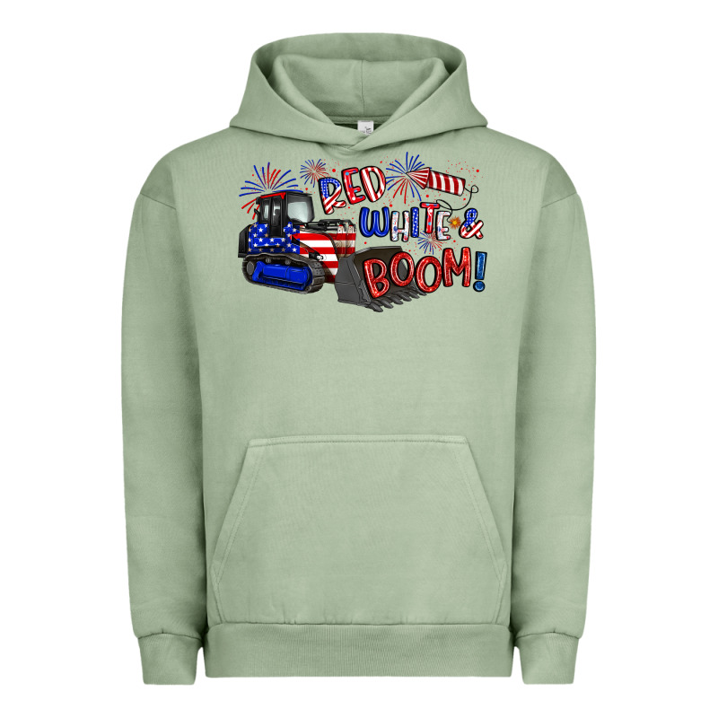 Red White And Boom Urban Hoodie by Artiststas | Teevron