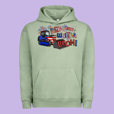 Red White And Boom Urban Hoodie Designed By Artiststas