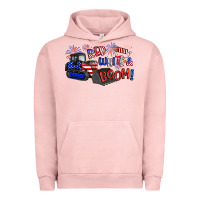 Pigment Salmon red white and boom Urban Hoodie - Artiststas