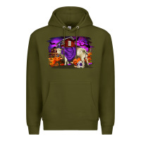 Army Green Charolais Bull Halloween Premium Hoodie - RanaPortraitStore