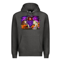 Charcoal Heather Charolais Bull Halloween Premium Hoodie - RanaPortraitStore