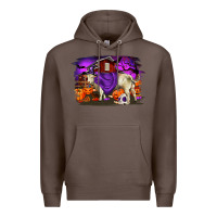 Coffee Charolais Bull Halloween Premium Hoodie - RanaPortraitStore