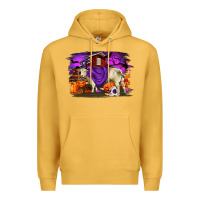 Mustard Charolais Bull Halloween Premium Hoodie - RanaPortraitStore