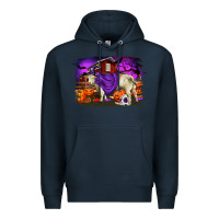 Navy Charolais Bull Halloween Premium Hoodie - RanaPortraitStore