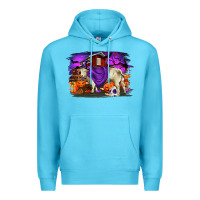 Ocean Blue Charolais Bull Halloween Premium Hoodie - RanaPortraitStore