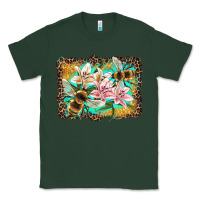 Sports Green bees and lilies with leopard Classic Tee - Artiststas