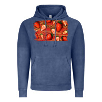 Vintage Denim Strawberry Background Vintage Hoodie - Bettercallsaul